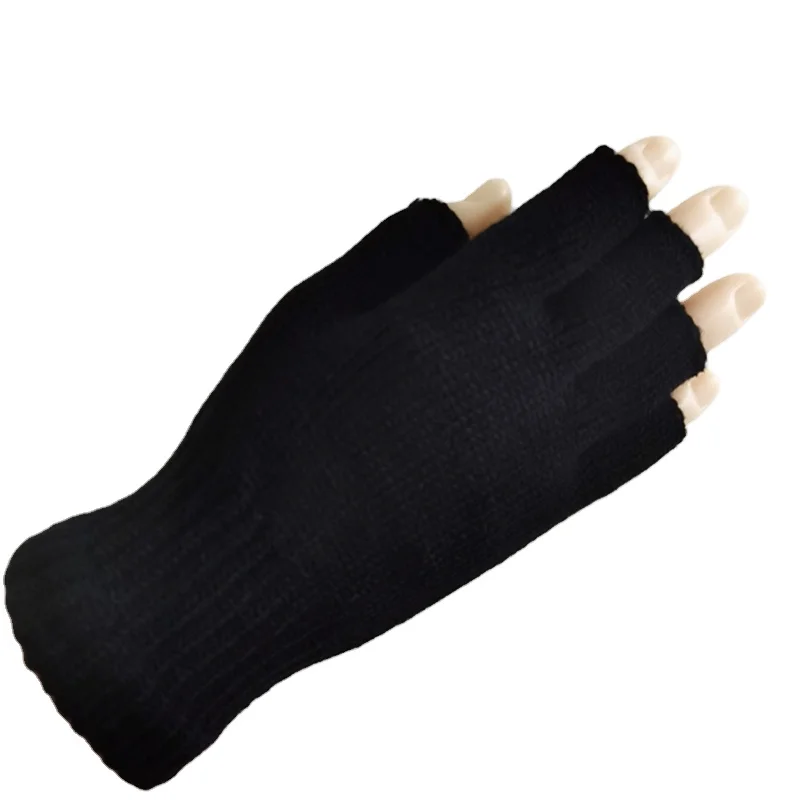 Мужские осенне-зимние акриловые теплые перчатки Стильные с открытыми пальцами упаковка живой цвет функция вязания источник
