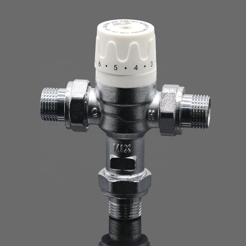 Manual Flow Brass Thermostatic Mixing Valve 3L for Heating and Cooling Water for Floor Heating Systems and Parts