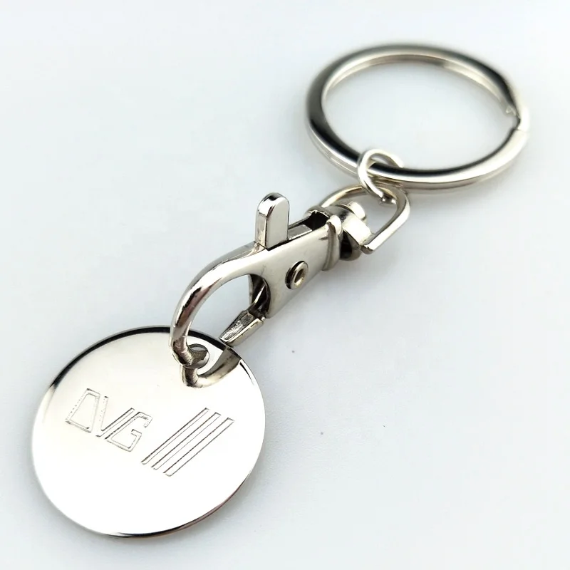 Cheap Price Customized Coin Holder Keychain for Supermarket Cart