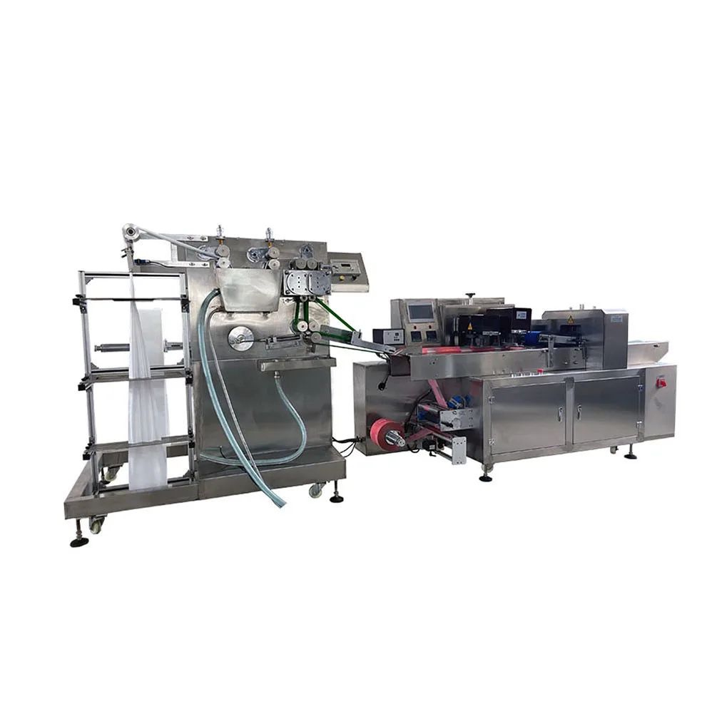 Full auto alcohol swab making Machine single sachet wet tissue manufacturing perforated sheet wet paper machine