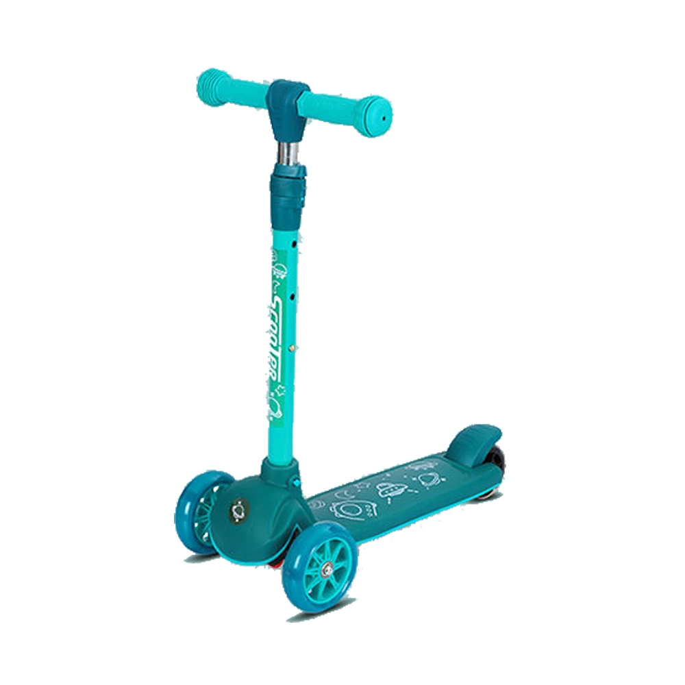 Kids Height Adjustable 3 Wheel Kick Scooter Child Toys Christmas Gift Spray Foot Scooter Lighting LED Wheel Pedal Scooter