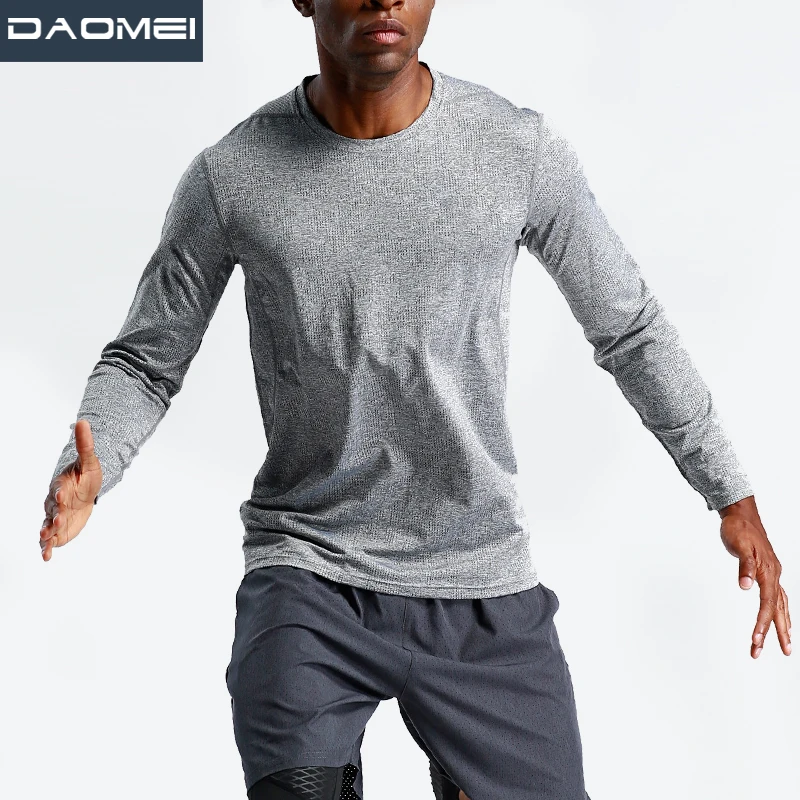 
Dropship Fitness Clothes Custom Long Sleeve T Shirt Men Sportswear Outdoor Running T-shirt Wholesale Workout Clothes 