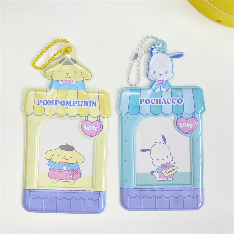 Wholesale Anime Card Cover KT Cat Keychain Card Holder Idol Star Photo Cards Case Pendant Accessory