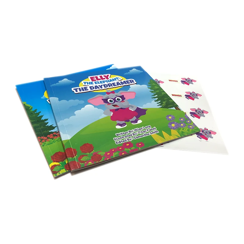 Custom Publishing Children kids Comic Story Softcover Book Funny Stickers Paperback Book Printing