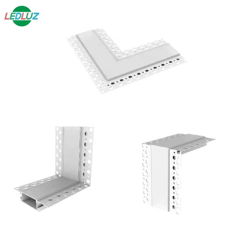 ALP081-R 16mm Trimless Recessed Drywall LED Profile for Double Row 2835 LED Strips