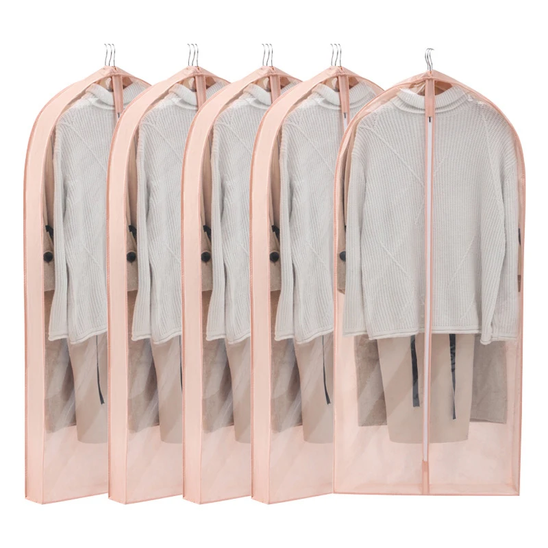 Zipper Large Capacity Suit Dustproof Cover Hanging Clothes Cover Suit Bag Translucent EVA Dustproof Garment Bag