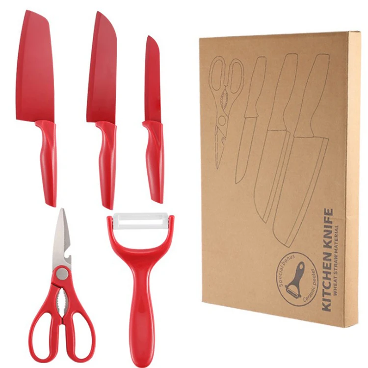 Wholesale Household Stainless Steel Knives 5pcs/set Kitchen Fruit Knife Set