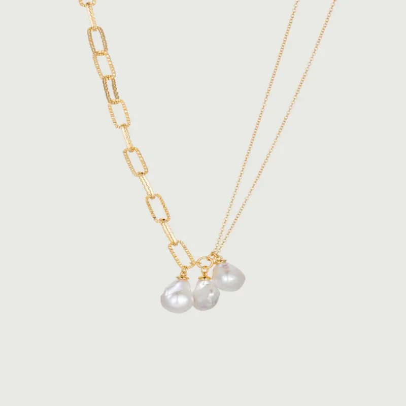 High quality wholesale fashion new design trend 18K gold jewellery baby pearl chain clasp
