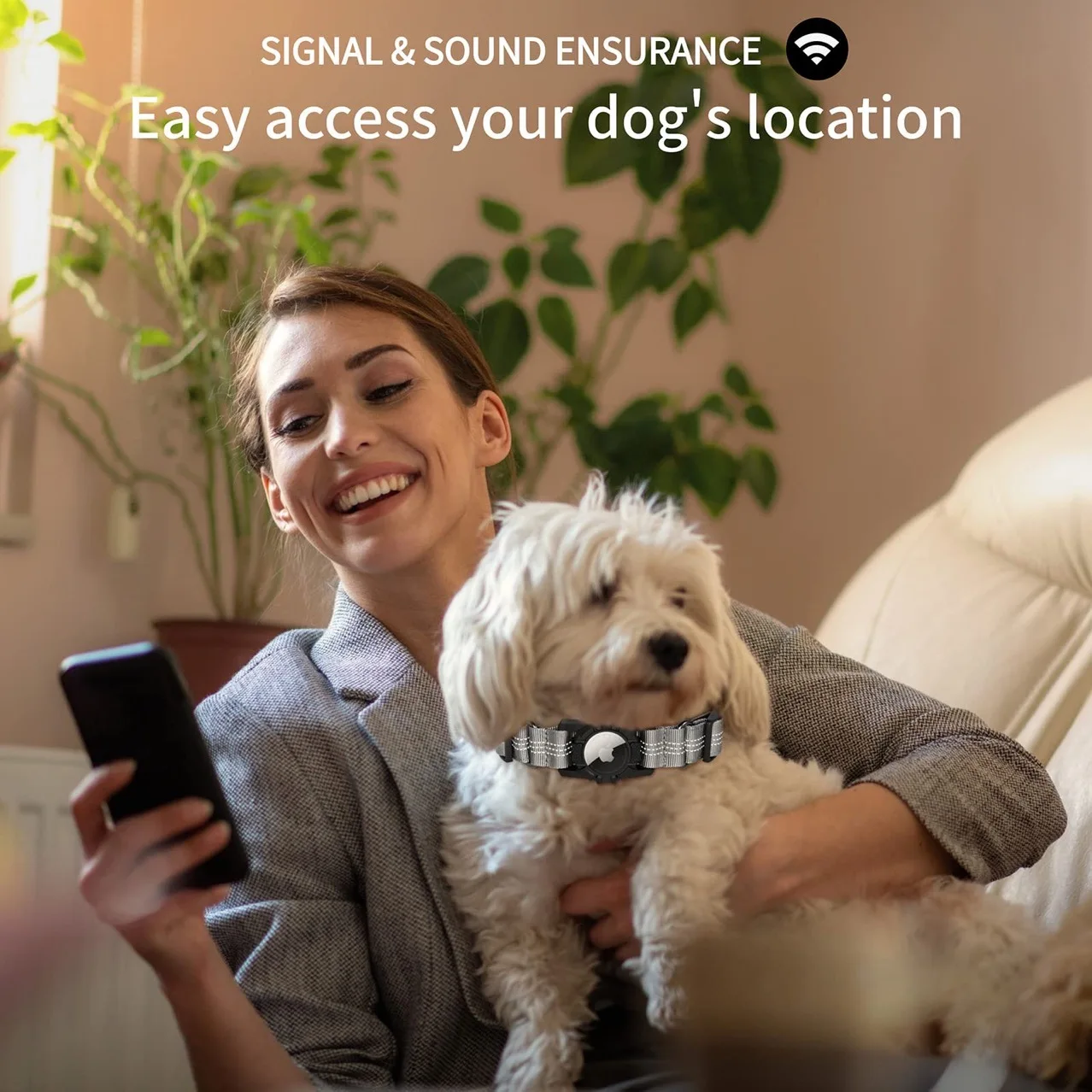 Waterproof Real Time Tracking Support Airtag GPS Dog Tracker Smart Collar dog collar for Dogs cats pet