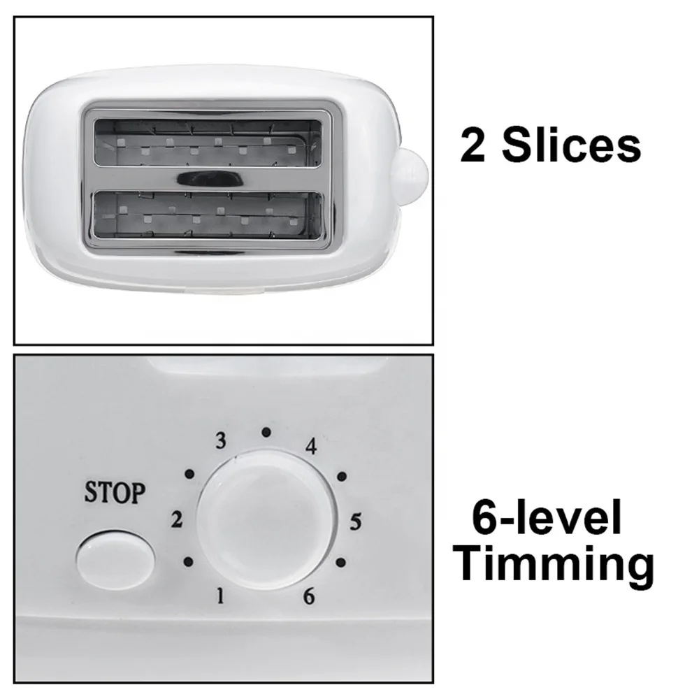 Toaster Bread Machine 2 Slices Toast Maker Automatic Grille Pain Portable Breakfast Bread Machine Toaster
