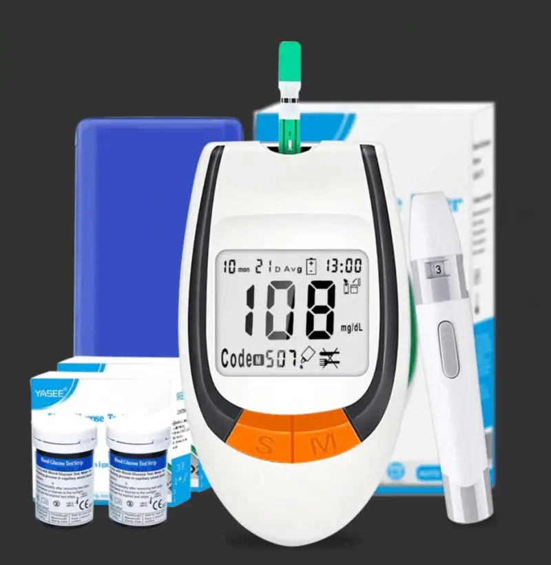 Digital Lcd Display Hospital Electronic Blood Glucose Meter Glucometro Non Invasive Glucometer Monitoring Device