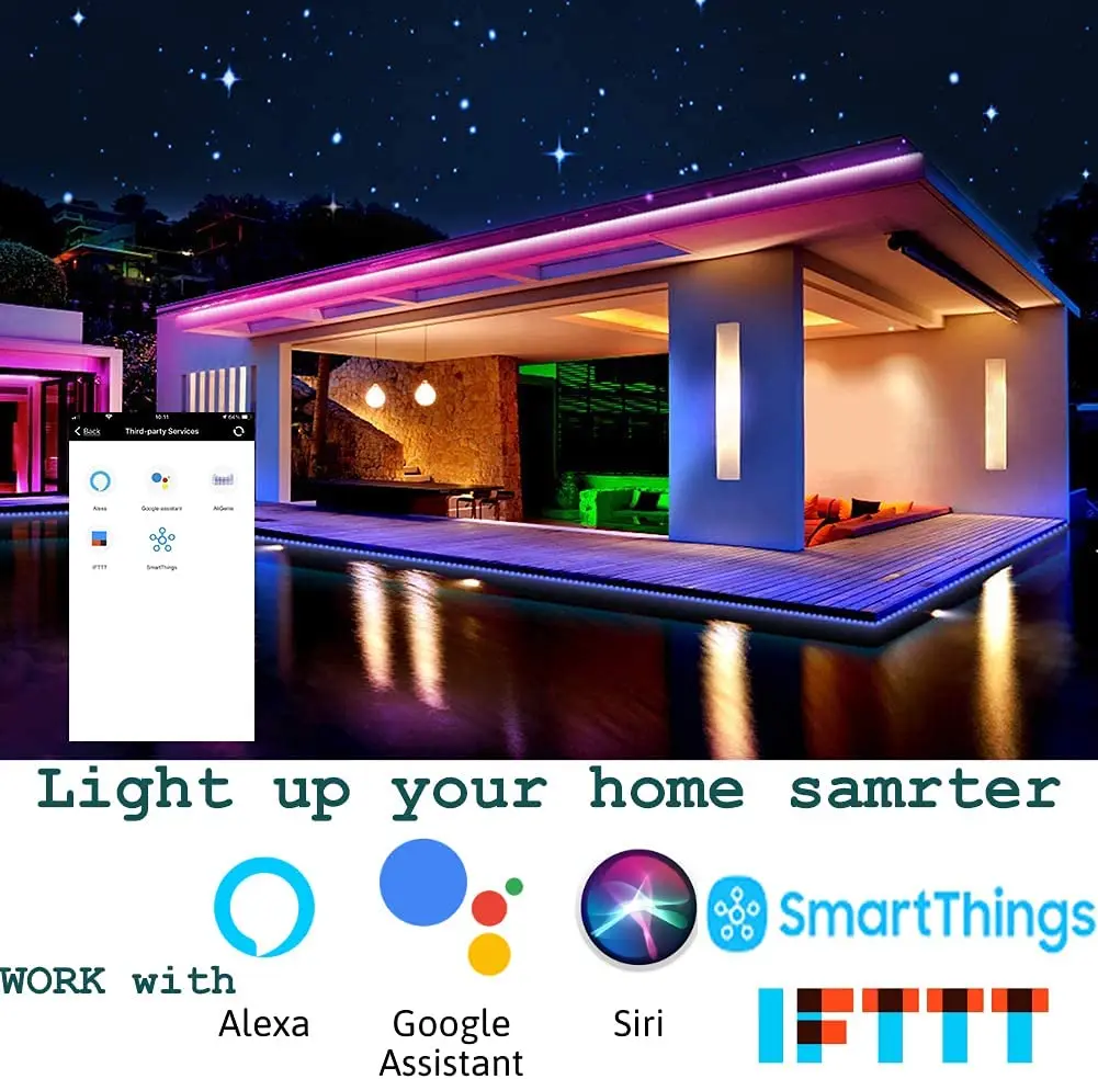 ESann Tiktok DC 12 24 вольт мобильный телефон Волшебный дом Мини RGB WIFI Светодиодная лента контроллер освещения