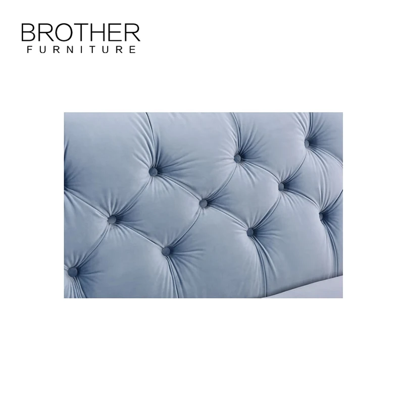 2021 Popular Home Furniture Fabric three seat modern chesterfield living room sectional sofa furniture