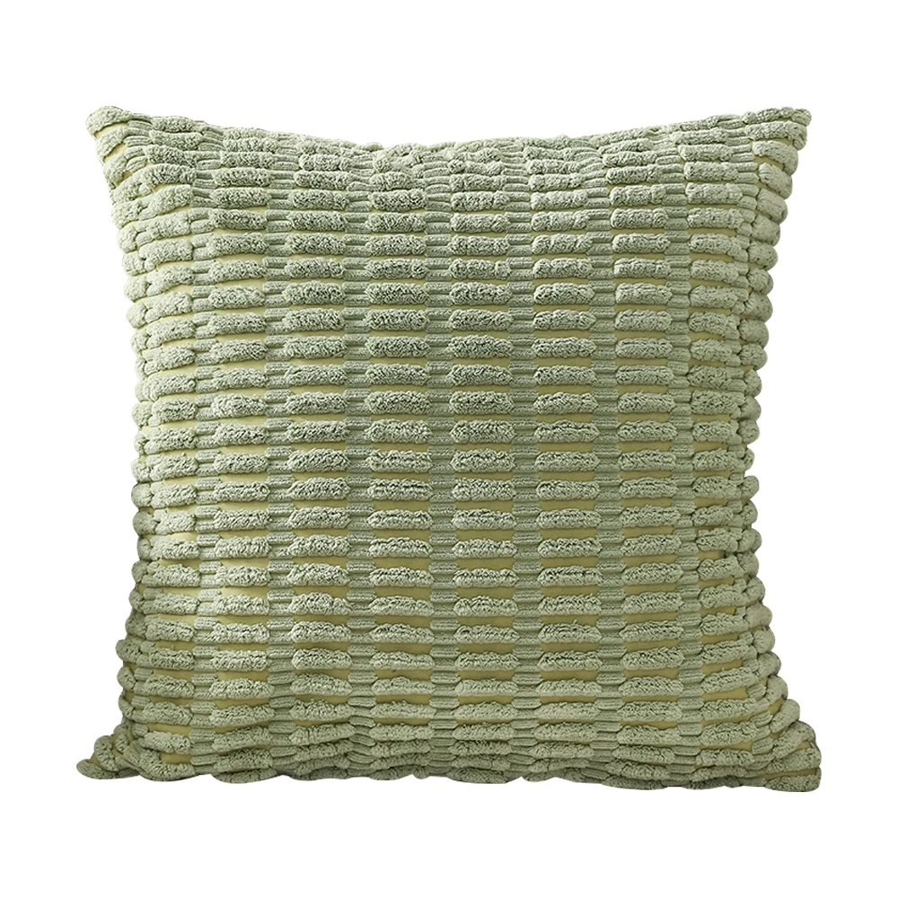 Square Corduroy Throw Pillow Covers Striped Cushion Decorative Pillows for Home for Sofa Couch Sleep & Nursing