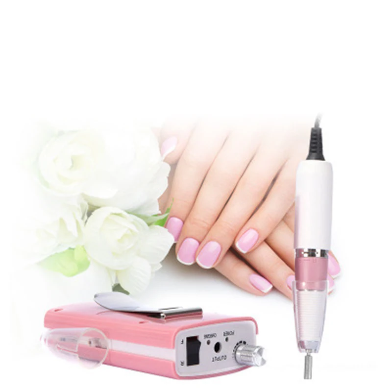 E File Nail Drill Machine with 6 Nail Bits for Acrylic Nail Gel Removing Polishing Machine