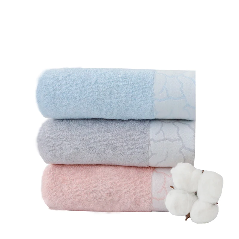 JIESHEN combed cotton water pattern pure 100%  luxury bath hand face hotel towels