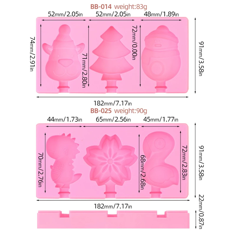 Food-Grade DIY Triceratops Tyrannosaurus Rex silicone ice cream mold 3D creative stereoscopic cartoon dinosaur pattern children