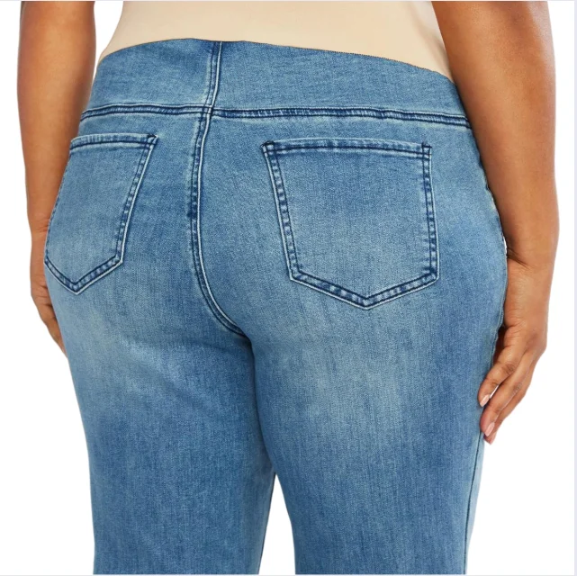INDIGO BLUE PLUS SIZE SECRET FIT BELLY STRETCH BOOT CUT MATERNITY JEANS PREGNANCY JEANS PANTS