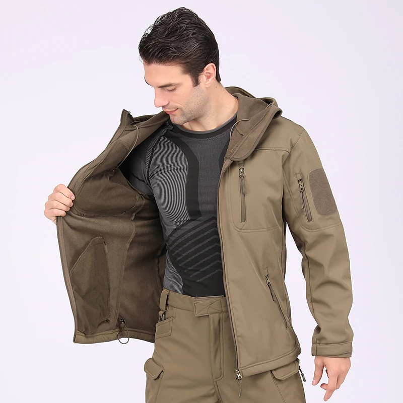 Американская камуфляжная боевая униформа Softshell тактическая Мужская куртка теплая толстовка оптовая продажа на заказ