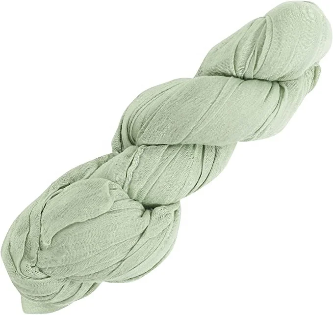 28 x 120 inches gauze fabric boho wedding arbor decor sage green cheesecloth table runner