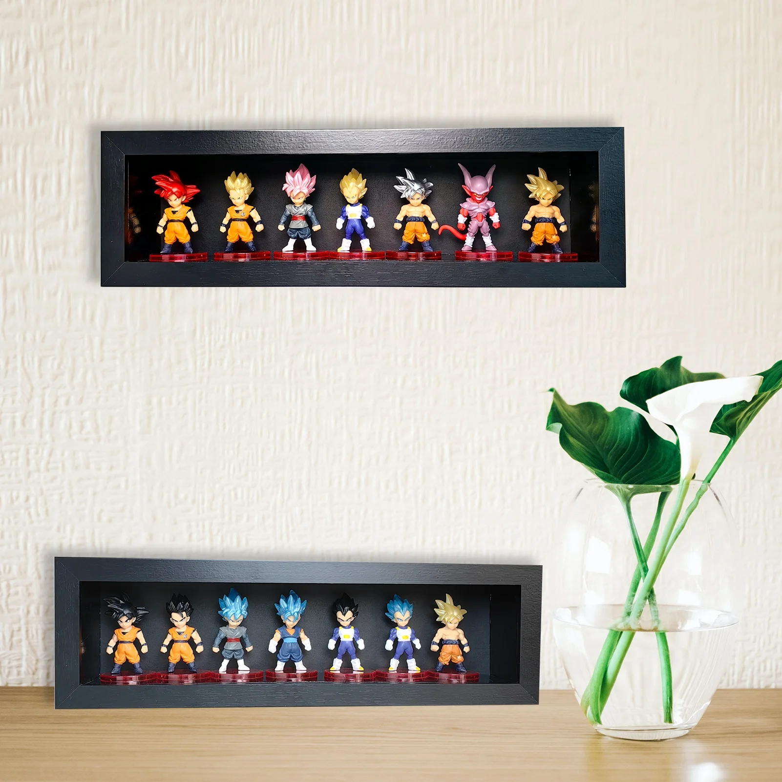 Wooden Action Figure Display Case Collection Cabinet Toy Figure Display Funko Pop Figures Display Case