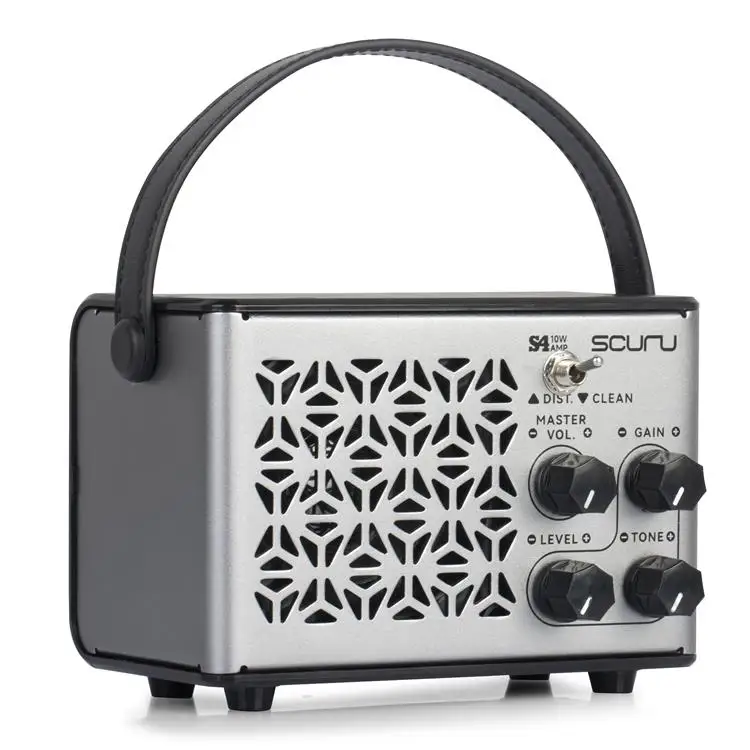 Scuru S4 Guitar Mini Amp 10W Rechargeable battery powered Bluetooth Guitar Amplifier Combo for Desktop Practice