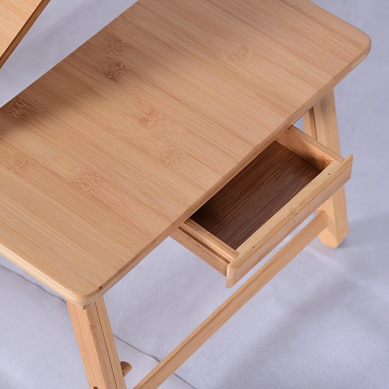 Hot Sale Factory Bamboo Folding Laptop Table Adjustable Portable Bamboo Laptop Table Handmade Foldable Bamboo Laptop