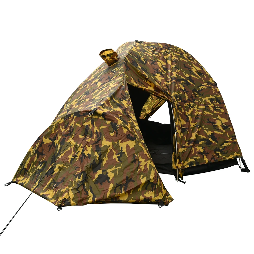 Collapsible Polyester Fabric Double Layer 4 person tent camouflage tent hunting tent
