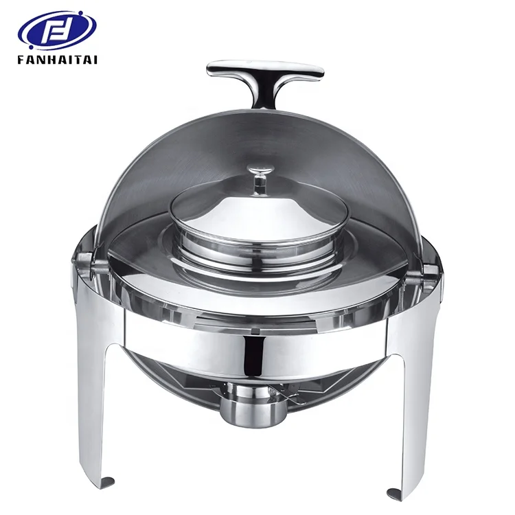 
Catering Equipment Buffet Chafing Dish Supplier , Roll Top Soup station Oblong Roll Top Soup Marmiee 