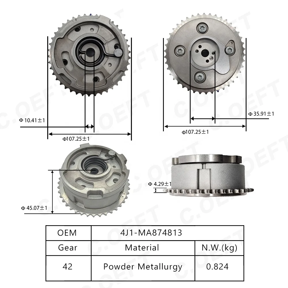 Intake Camshaft Timing Gear Assembly Actuator Engine Timing Camshaft Gear 4J1-MA874813
