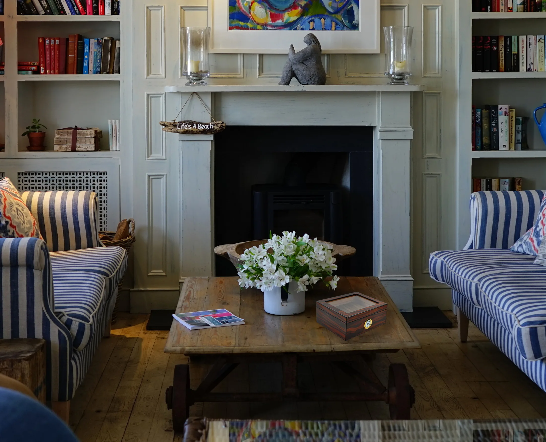 separate humidifier and hygrometer tempered glass top cedar lined wooden cigar humidor