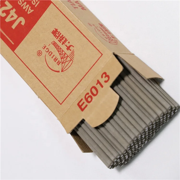 
Tianjin Bridge brand best quality Rutile titanium type little smoke E4313 MT12 carbon steel j421 e6013 electrode welding rod 