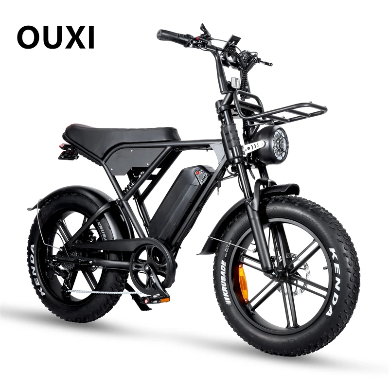OUXI H9 250W Electric Bike 1000W Fat Tire Ebike Integrated 48V Lithium Battery Fatbike Rear Hub Motor Ebiike for Adults