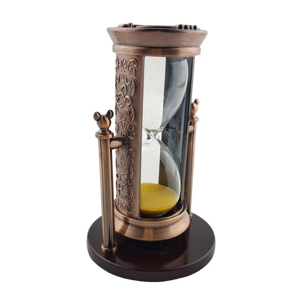 
Christmas decor Metal 3 minutes brass hour glass wholesale gold reloj de arena table clock hourglass custom sand timer 