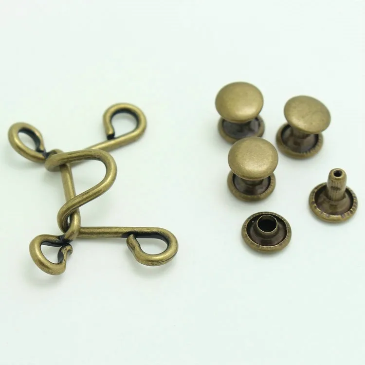 Custom Brass Pants Rivet Metal Gold Custom Hooked Buttons For Clothes