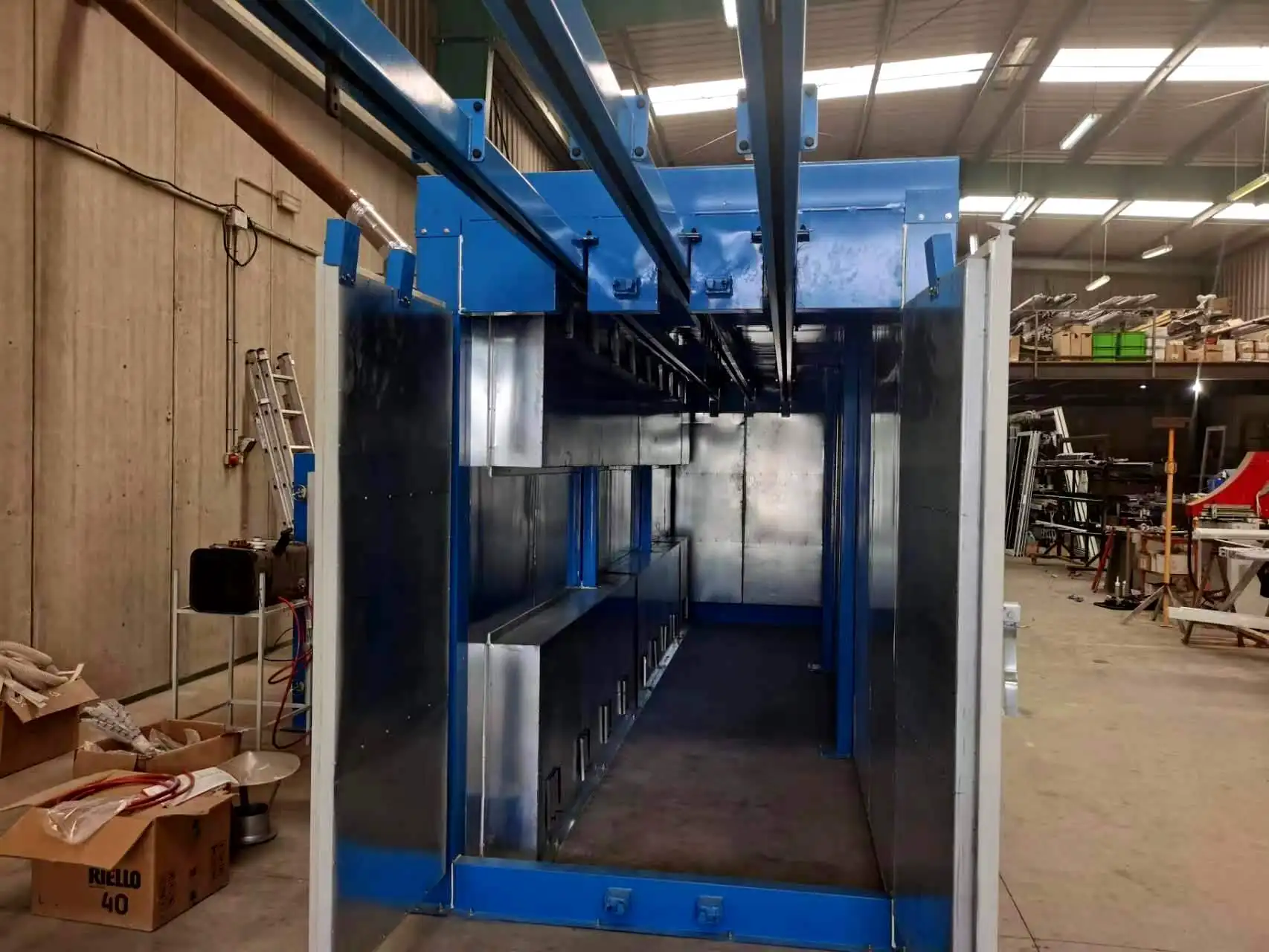 CE ISO custom  aluminium profiles top rail manual powder coating solution power coating line