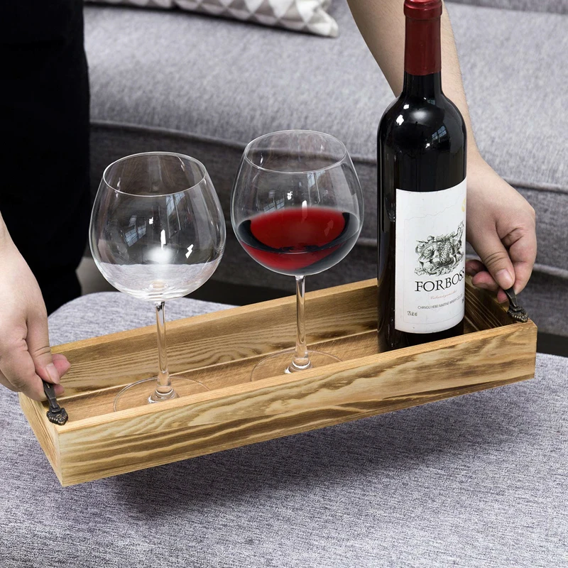 Factory wholesale Variety Craft rectangle  wood beer tray