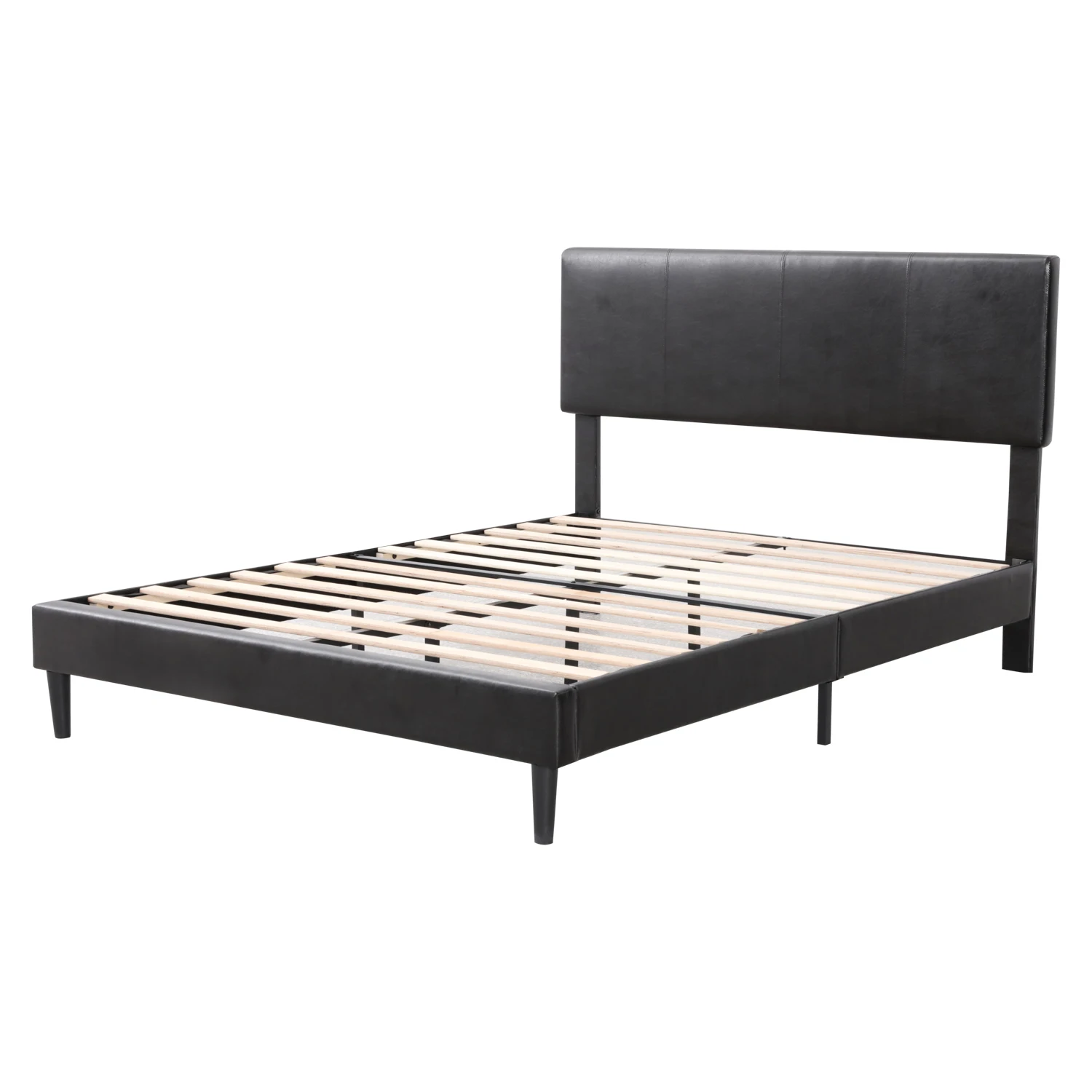 Hottest Sales upholstered faux leather platform beds, Bed Frame upholstered luxury