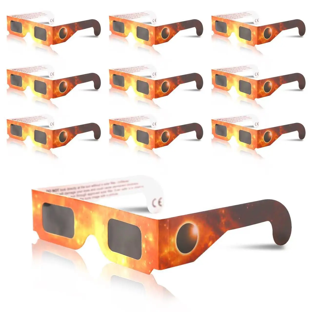 ISO CE Solar Total Solar Eclipse Glasses Solar Eclipse Viewing Mirror 3D Paper Eclipse Glasses