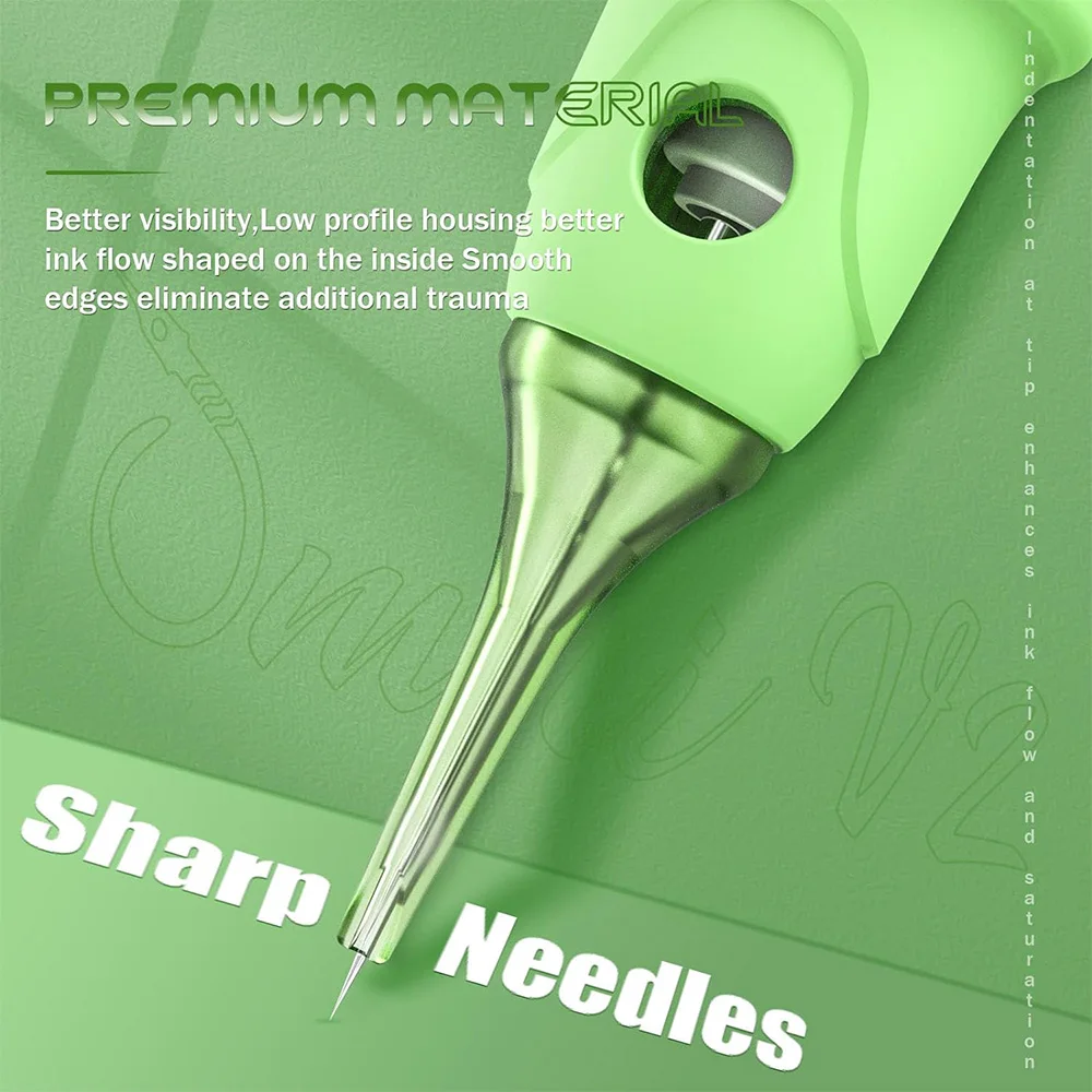 Wholesale POPU Omni V2 3RL Round liner Long Taper permanent makeup cartridge  pmu tattoo needles cartridges for PMU and SMP