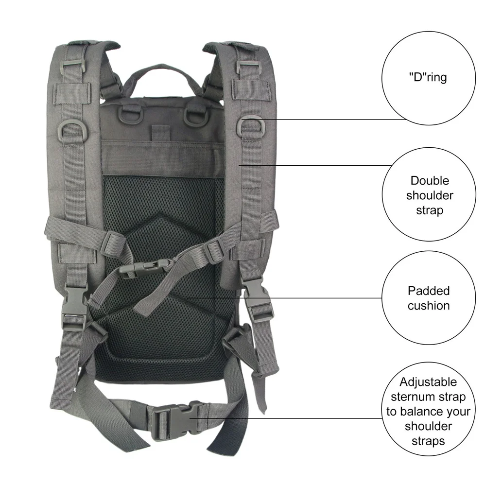 Durable and Versatile Outdoor Backpack for Tactical and Travel Purposes