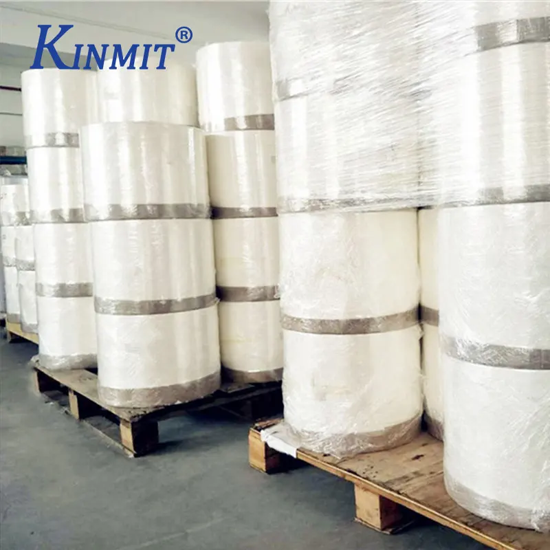 Direct Thermal Label 70g Jumbo Roll Adhesive rubber Hot Melt/fozen glue/removable glue with white/yellow/blue color glassine