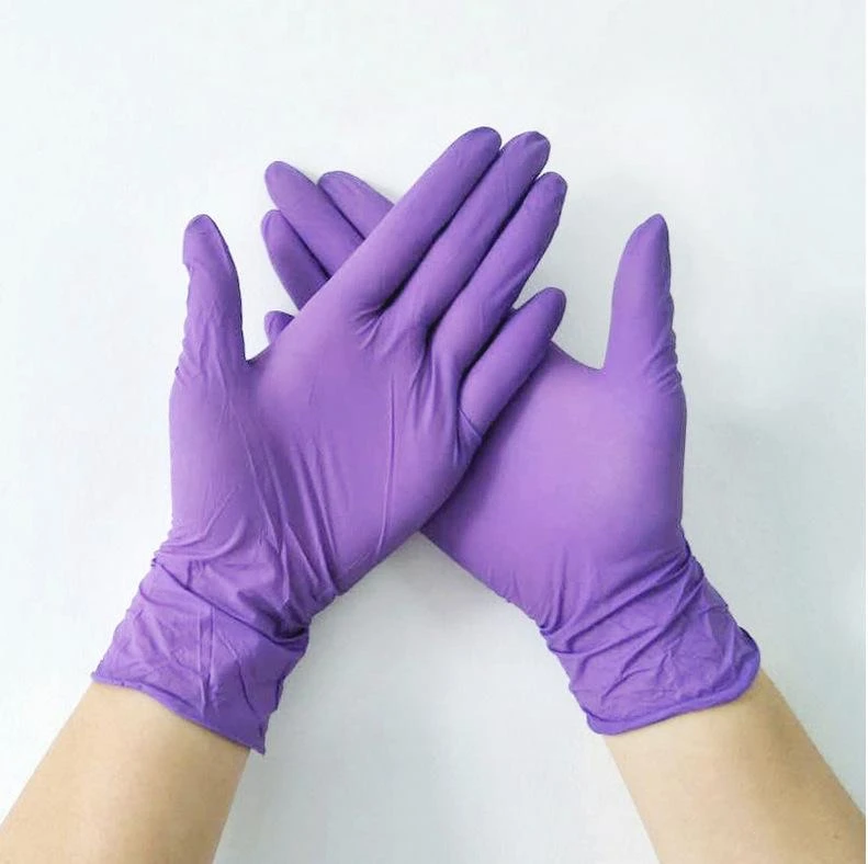 Disposable Heavy-duty Nitrile Gloves Black Finger-textured Waterproof Household Rubber Gloves