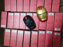 Hot selling unique design Ergonomic Wireless Iron Man Mouse 2.4G Portable Mobile Computer Mouse
