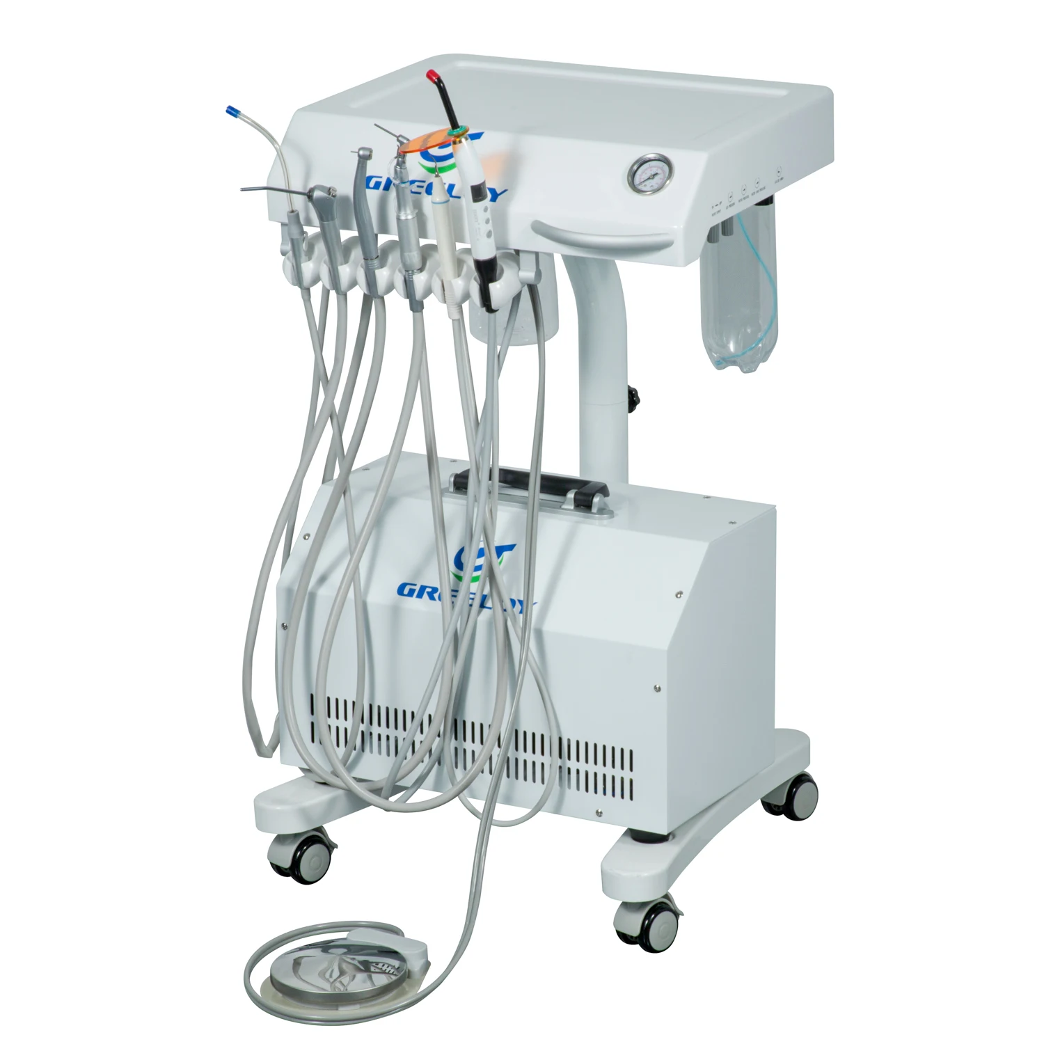 Mobile Veterinary Dental Unit Portable Treatment Unit Dental Cart with CE Approved and Scaler LED Curing Light
