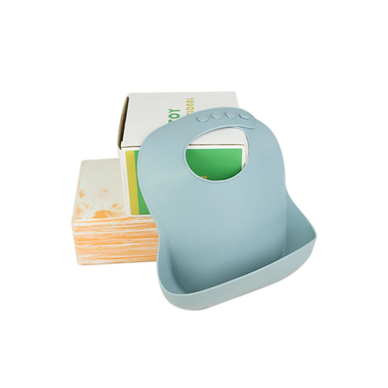 Washable custom logo packaging adjustable clip 100% food-grade soft clip ergonomic silicone bibs