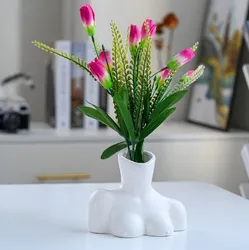 Nordic ceramic vases, female busts, human body vases flower arranging pieces