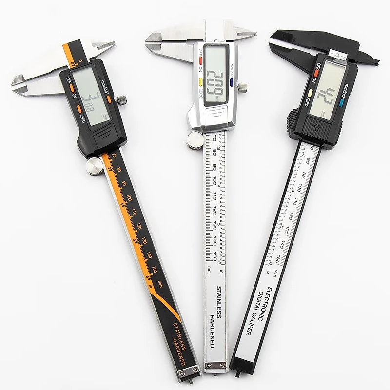 HYSTIC Wholesale Carbon Fiber Jewelry Vernier Caliper 0-150mm Large Screen Digital Display Electronic Digital Caliper Hand Tools