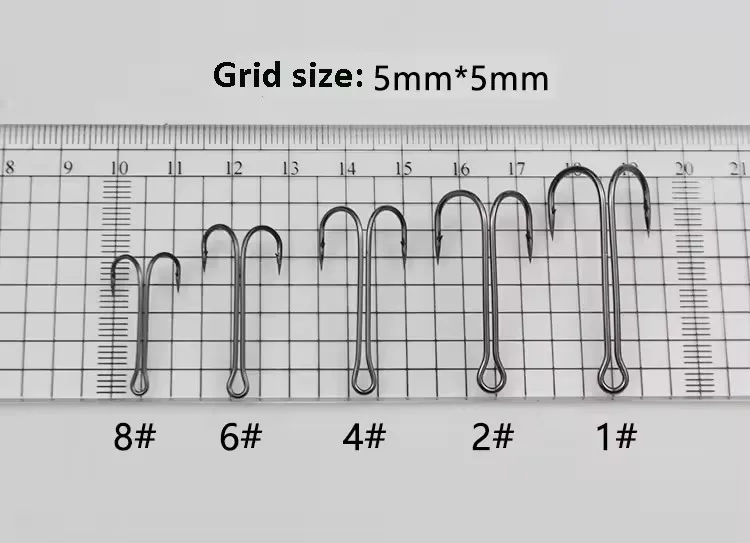 Langsheng  Double Fishing Hook 8#-3/0# Wholesale Long Shank Frog Fishing Hook