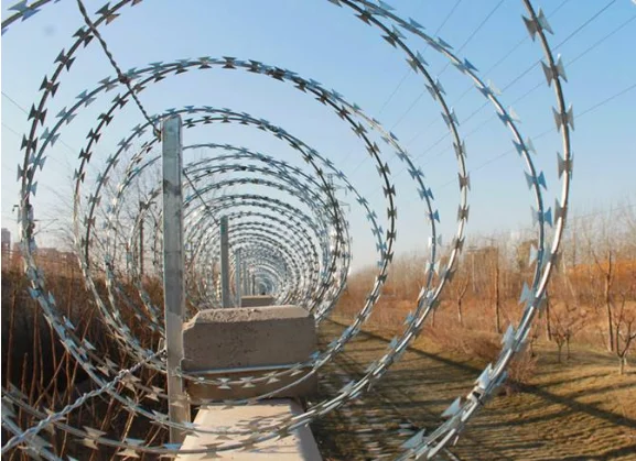 good quality Hot dipped galvanized steel razor barbed wire  SS304 BTO22